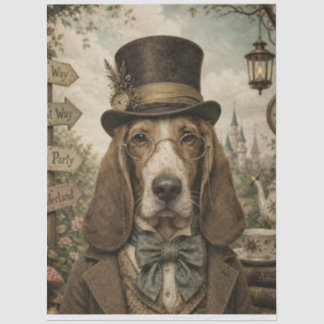 Hond Theepartij Wonderland Tissuepapier