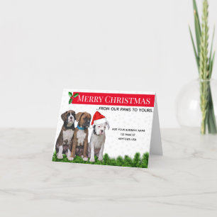 Hond Thema Kerst Kaarten, Dierenhandel Bedankkaart