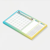 Hond Thema Niet-gedateerde Maandelijkse Kalender P Post-it® Notes (Schuin)