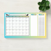 Hond Thema Niet-gedateerde Maandelijkse Kalender P Post-it® Notes (Kantoor)
