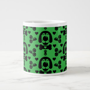 Hond thema patroon grote koffiekop