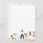 Hond Thema Puppy Party Halloween Verjaardag Kaart (Achterkant)