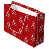 Hond thema rode kerst groot cadeauzakje (Voorkant Gekanteld)