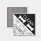 Hond thema "Schoon en vies" Herinnering Magneet (Voorkant / Achterkant)