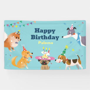 Hond Theme Happy Birthday Banner