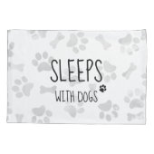 Hond Theme Slaapkamer Paw Prints Slaapplaatsen met Kussensloop (Achterkant)