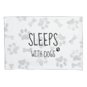 Hond Theme Slaapkamer Paw Prints Slaapplaatsen met Kussensloop (Voorkant)