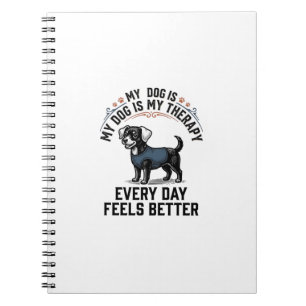Hond Therapie Shirt Vintage Gegraveerd Hond Liefhe Notitieboek