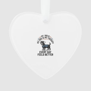 Hond Therapie Shirt Vintage Gegraveerd Hond Liefhe Ornament