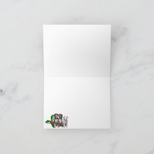 Hond Threads Kerstkaarten, Veterarinay Bedankkaart (Binnen)