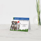 Hond Threads Kerstkaarten, Veterarinay Bedankkaart (Voorkant)