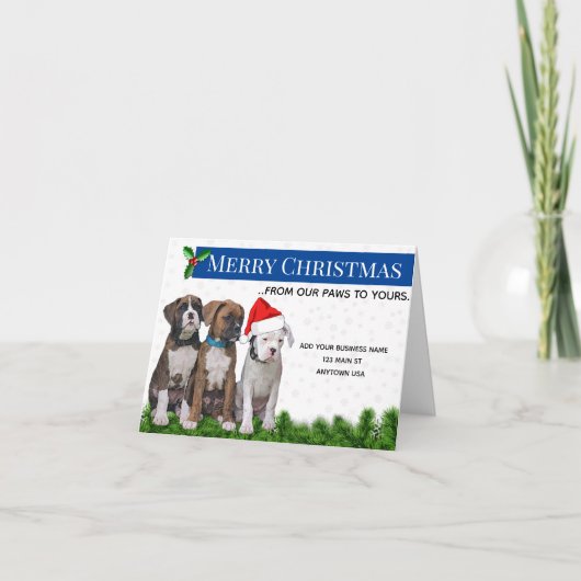 Hond Threads Kerstkaarten, Veterarinay Bedankkaart (Voorkant)