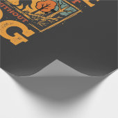 Hond thuis vintage huis cadeaupapier (Hoek)