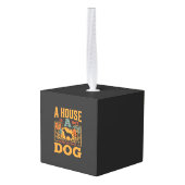 Hond thuis vintage huis decoratie (Achter hoekig)