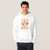 Hond thuis vintage huis hoodie (Voorkant volledig)