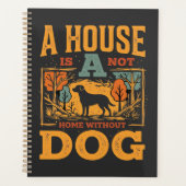 Hond thuis vintage huis planner (Voorkant)
