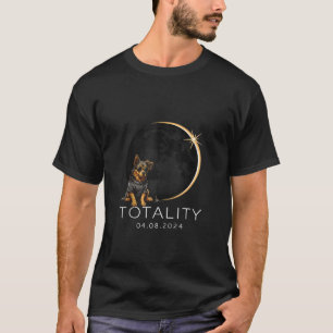 Hond Totaal Zonneverduistering 2024 Totaliteit Gra T-shirt