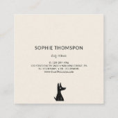 Hond trainer cartoon honden vierkante visitekaartje (Achterkant)