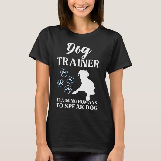 Hond Trainer Leren Mensen Praten Schattig T-shirt (Voorkant)