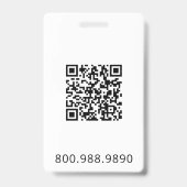 Hond Trainer Puppy Foto QR Code Badge (Achterkant)