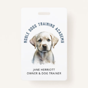 Hond Trainer Puppy Foto QR Code Badge