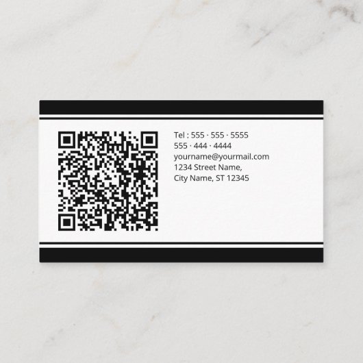 Hond Trainer Zwart Duits Herder QR Code Visitekaartje (Achterkant)