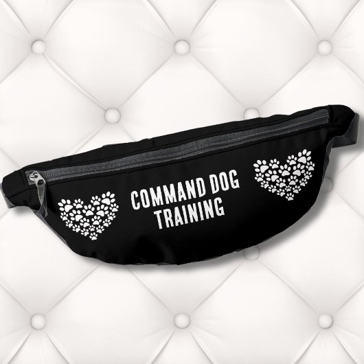 Hond Trainer Zwart Wit Poot Print Heuptasje