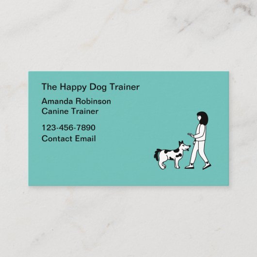 Hond training klasse instructeur visitekaartje (Voorkant)