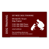 Hond Training Visitekaartje Magnet Sjabloon Magnetisch Visitekaartje (Voorkant)