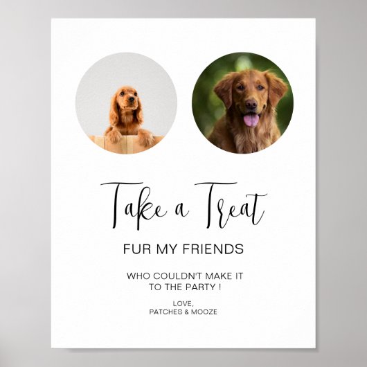 Hond Treat Bruiloft Gunsten Pet Treat Biscuit Bar Poster (Voorkant)