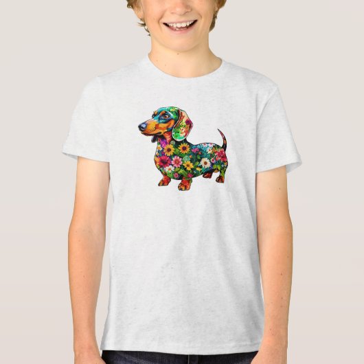 hond Tri-Blend shirt (Voorkant)