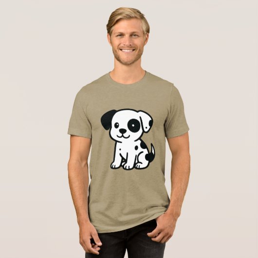 hond Tri-Blend shirt (Voorkant volledig)