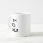Hond trimmen geen kinderen grappig koffiemok (Voorkant links)