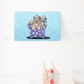 Hond trimmen kunst spandoek (Insitu)