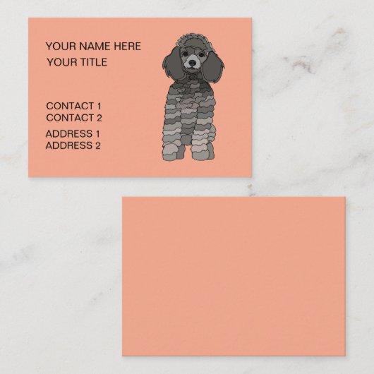 Hond Trimmen Poodle Visitekaartje (Voorkant / Achterkant)