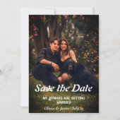 Hond Trouwfoto Save the Date Kaart Invitation (Voorkant)