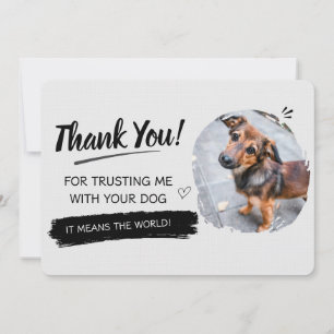 Hond uitlaten bedankkaart