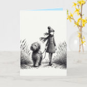 Hond Uitlaten Kaart (Gele Bloem)