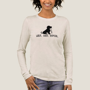 Hond uitlaten - Wandelen. Kwispelen. Herhalen. Tri-Blend Shirt