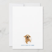 Hond uitnodiging grappig verjaardagsfeestje kinder (Achterkant)