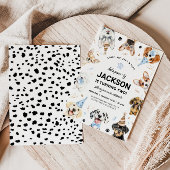 Hond Uitnodiging, Jongen Puppy Verjaardag Uitnodig Kaart