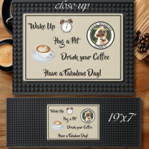 Hond Unieke Home Coffee Bar Mat Pet Foto