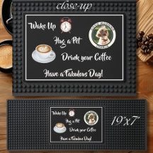 Hond Unieke Home Coffee Bar Mat Pet Foto