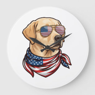 Hond Usa Vlag Zonnebril Bandana Grote Klok