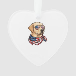 Hond Usa Vlag Zonnebril Bandana Ornament