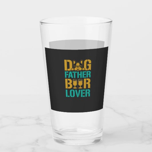 Hond Vader Bierliefhebber Glas (Voorkant)