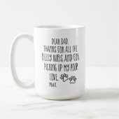 Hond Vader Cadeau, Vaderdag, Hond Vader, Gepersona Koffiemok (Links)