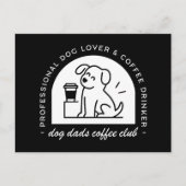 Hond vader club grappige koffie liefhebbers briefkaart (Voorkant)