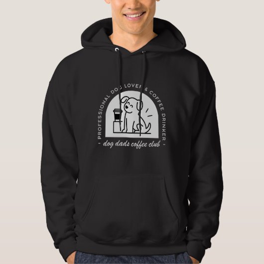 Hond vader club grappige koffieliefhebbers hoodie (Voorkant)