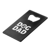 Hond Vader Creditkaart Flessenopener (Voorkant Gekanteld)